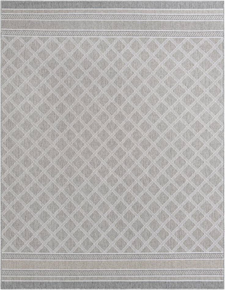 Detail image of 7' 10 x 10' Easy-Clean Lattice Indoor / Outdoor Rug