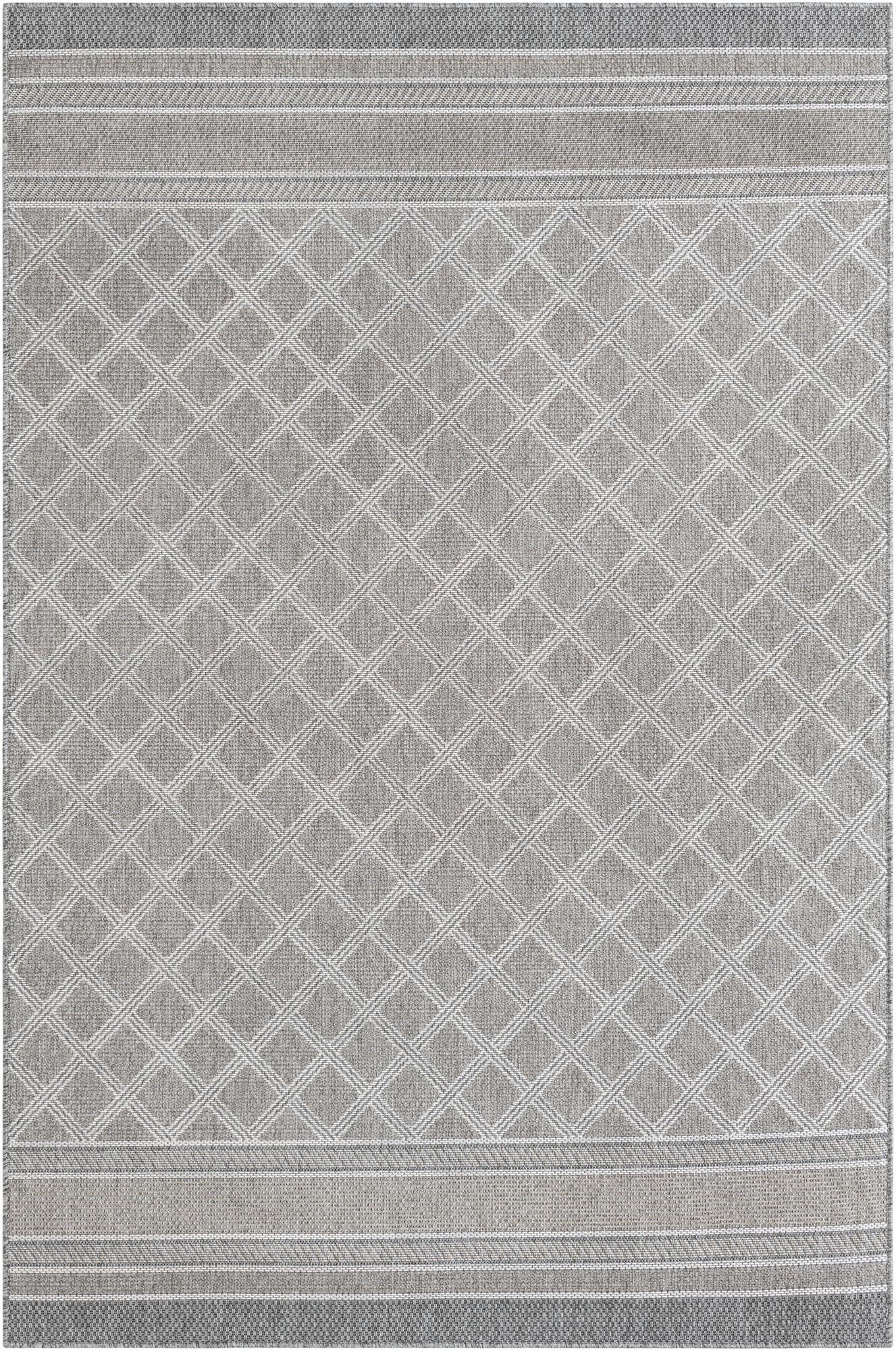 6' 1 x 9' Washable Lattice Indoor / Outdoor Rug