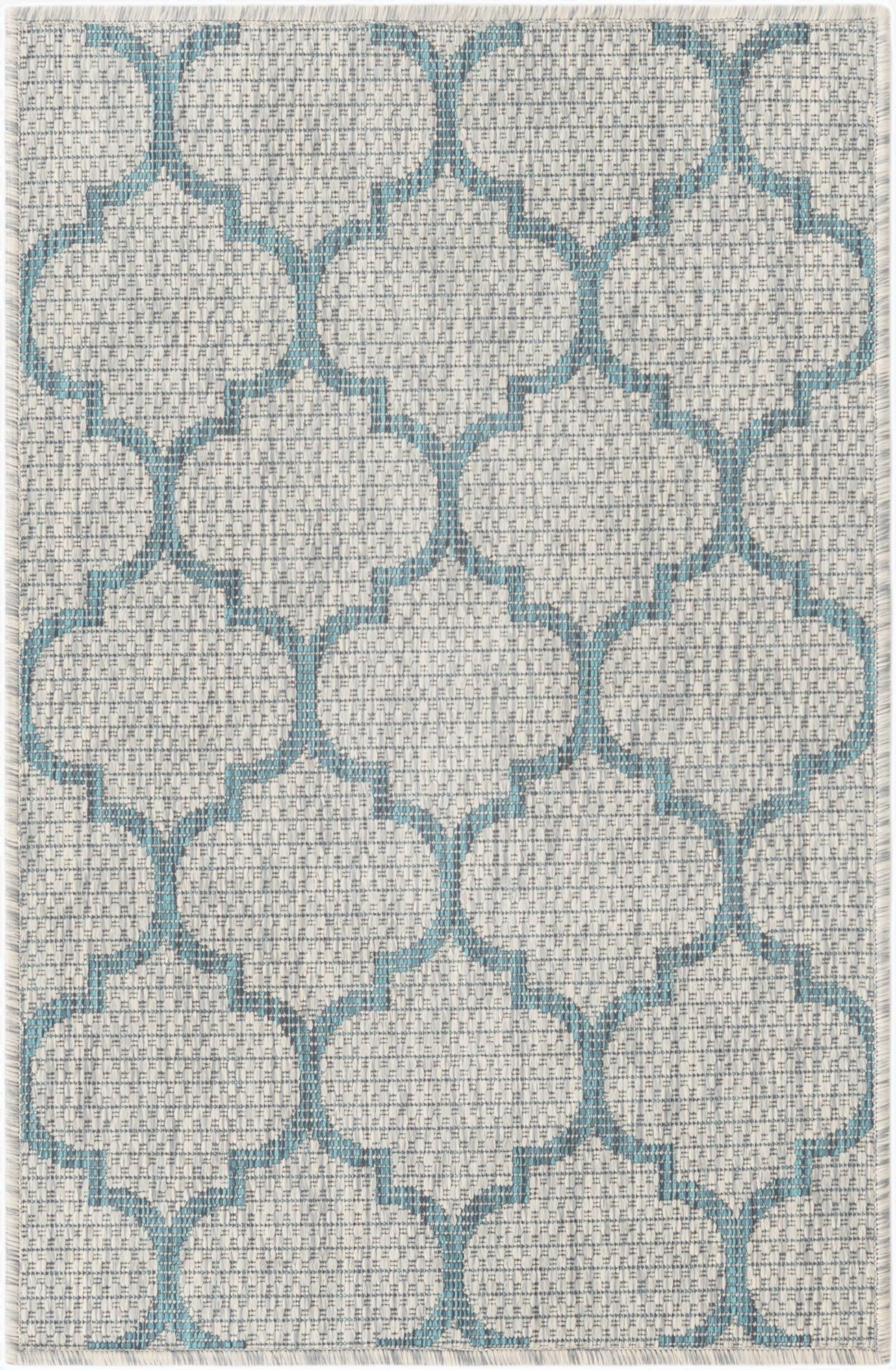 2' x 3' 1 Washable Lattice Indoor / Outdoor Rug