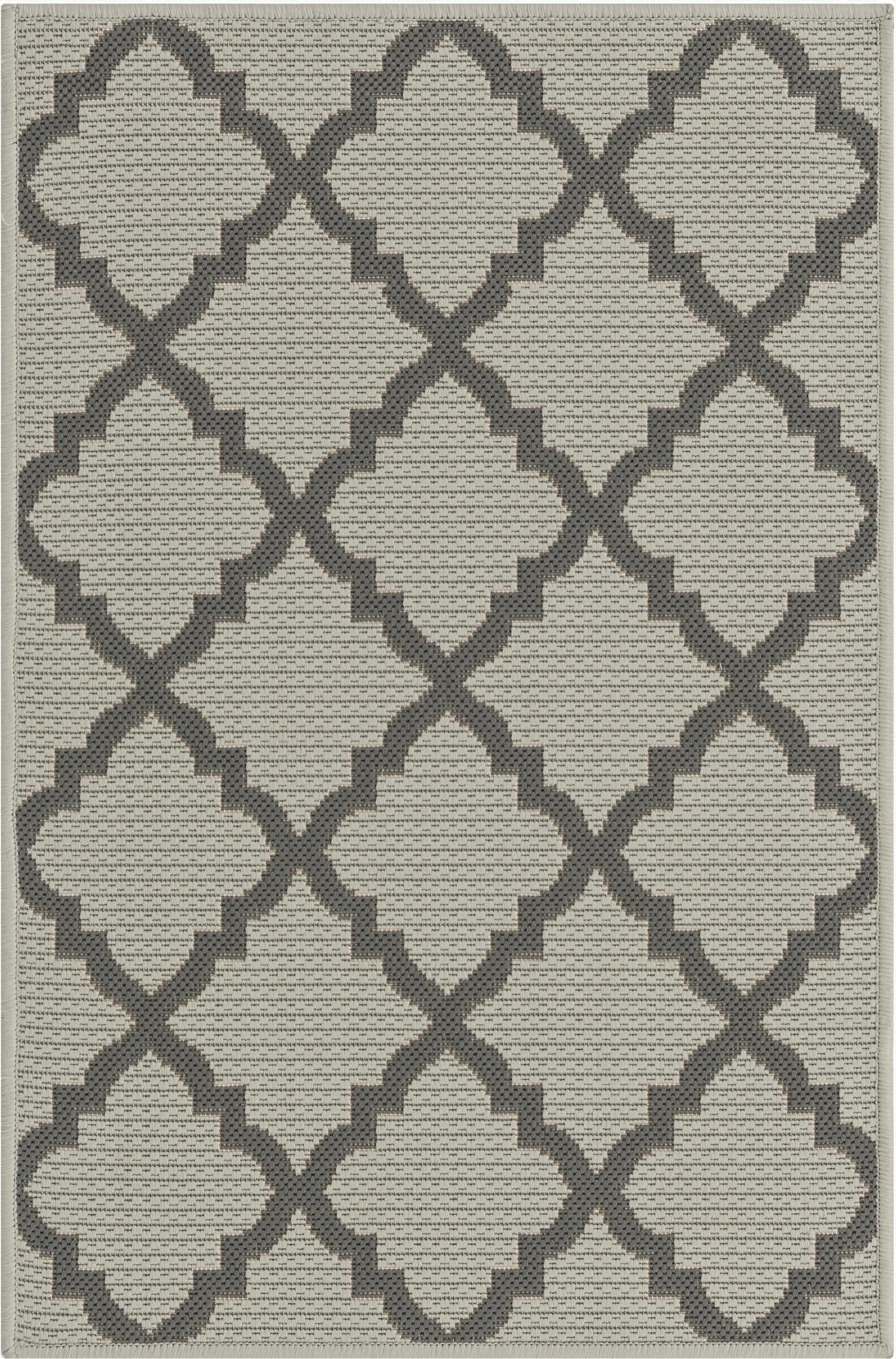 2' 2 x 3' Washable Lattice Indoor / Outdoor Rug