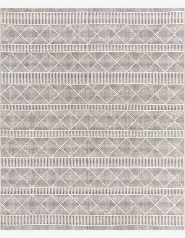 Gray Easy-Clean Lattice Indoor / Outdoor Rug