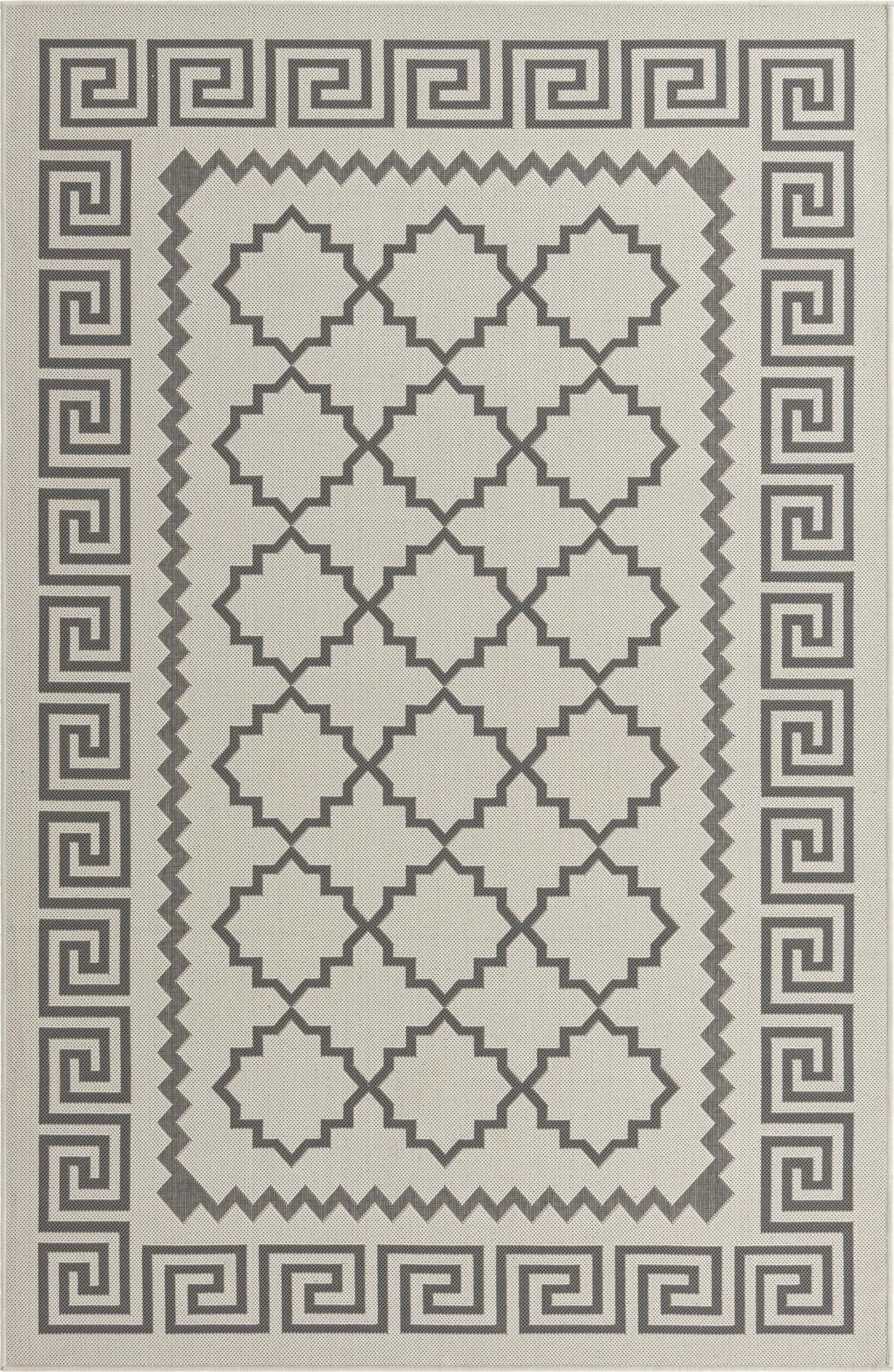 5' 3 x 8' Washable Lattice Indoor / Outdoor Rug