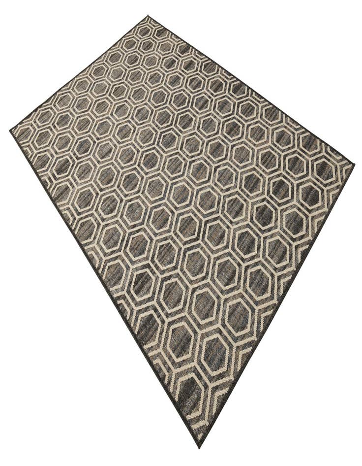 Detail image of 5' 3 x 7' 8 Easy-Clean Modern Indoor / Outdoor Rug