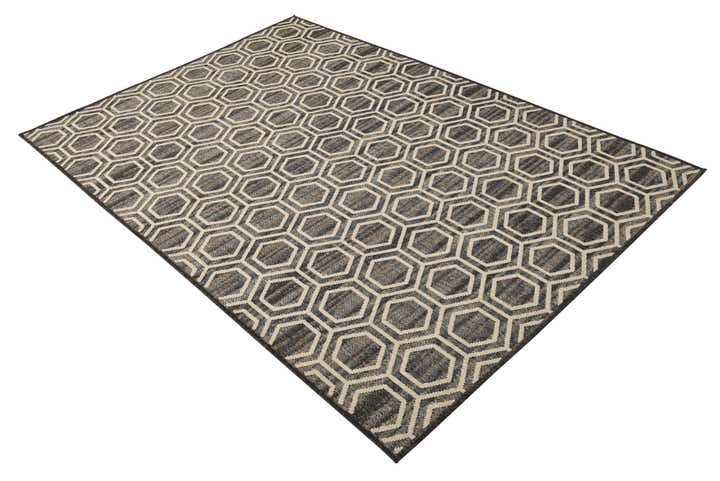 5' 3 x 7' 8 Easy-Clean Modern Indoor / Outdoor Rug