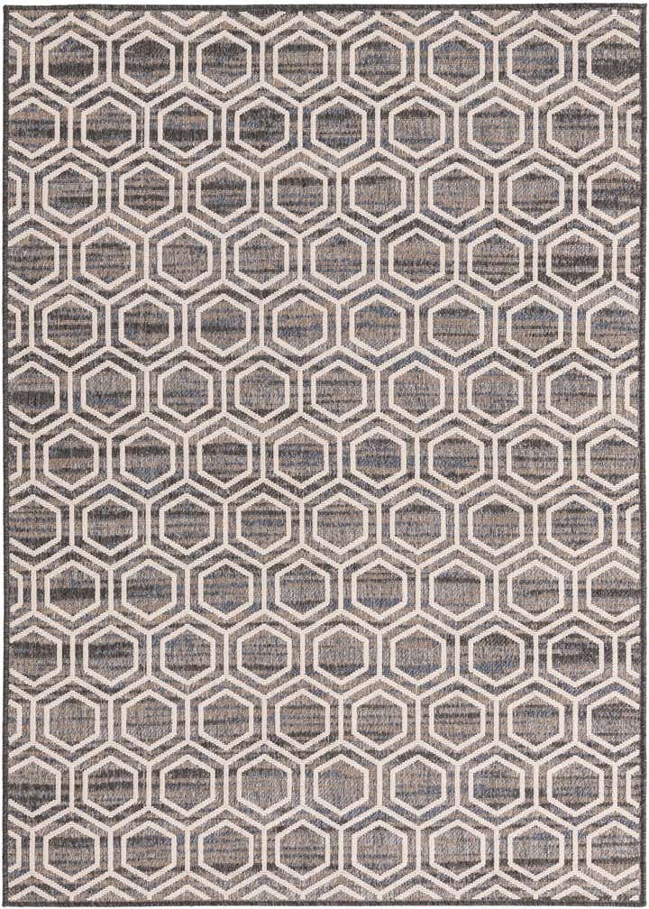 5' 3 x 7' 8 Easy-Clean Modern Indoor / Outdoor Rug