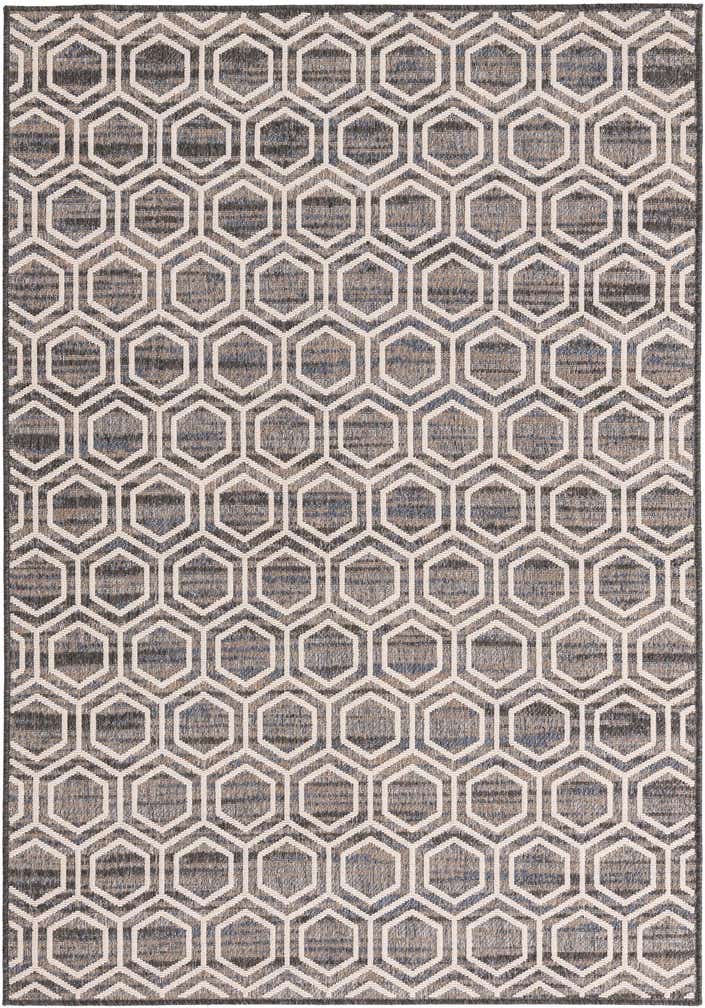 5' 3 x 7' 8 Easy-Clean Modern Indoor / Outdoor Rug