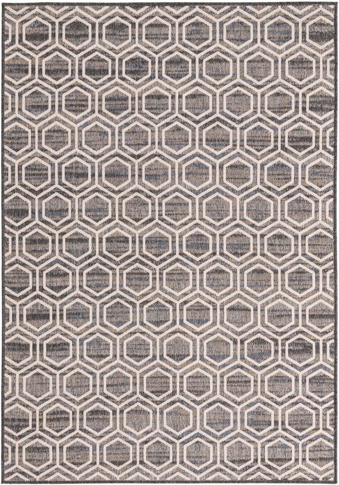 Detail image of 5' 3 x 7' 8 Easy-Clean Modern Indoor / Outdoor Rug
