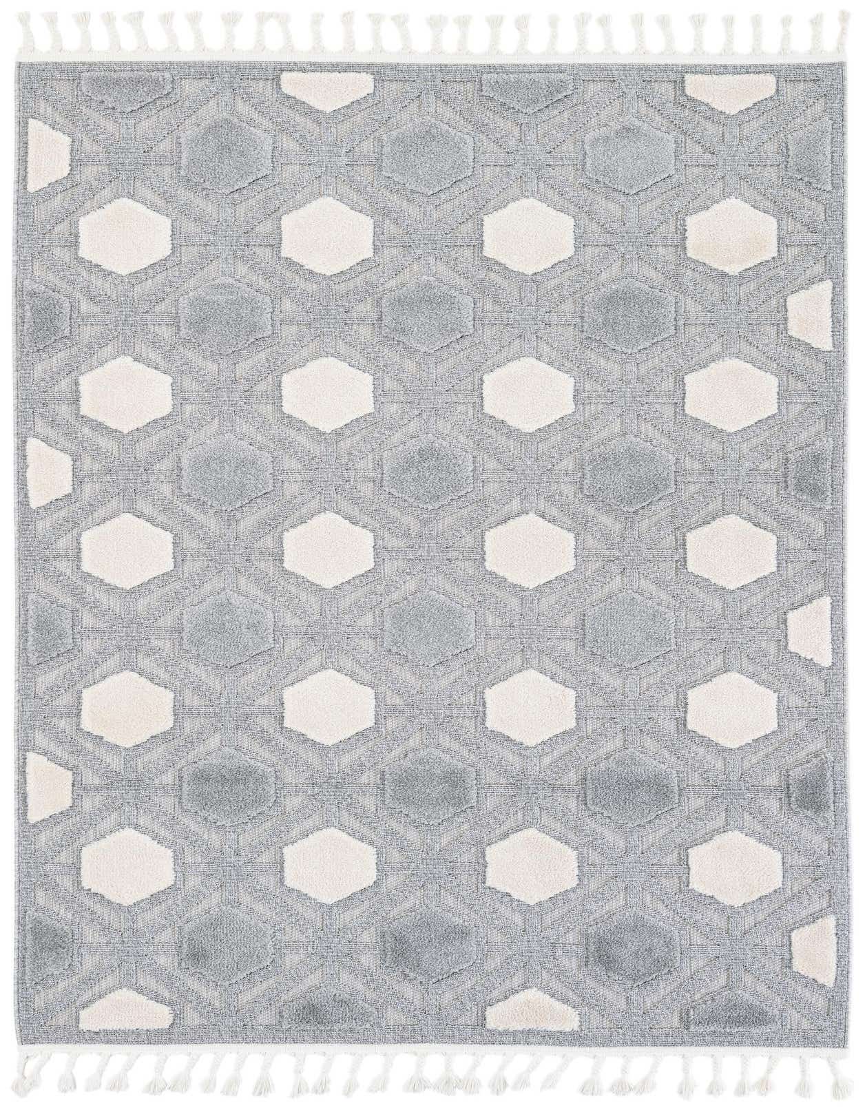 5' 3 x 7' 8 Easy-Clean Modern Indoor / Outdoor Rug