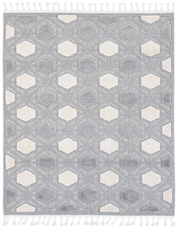 Detail image of 5' 3 x 7' 8 Easy-Clean Modern Indoor / Outdoor Rug