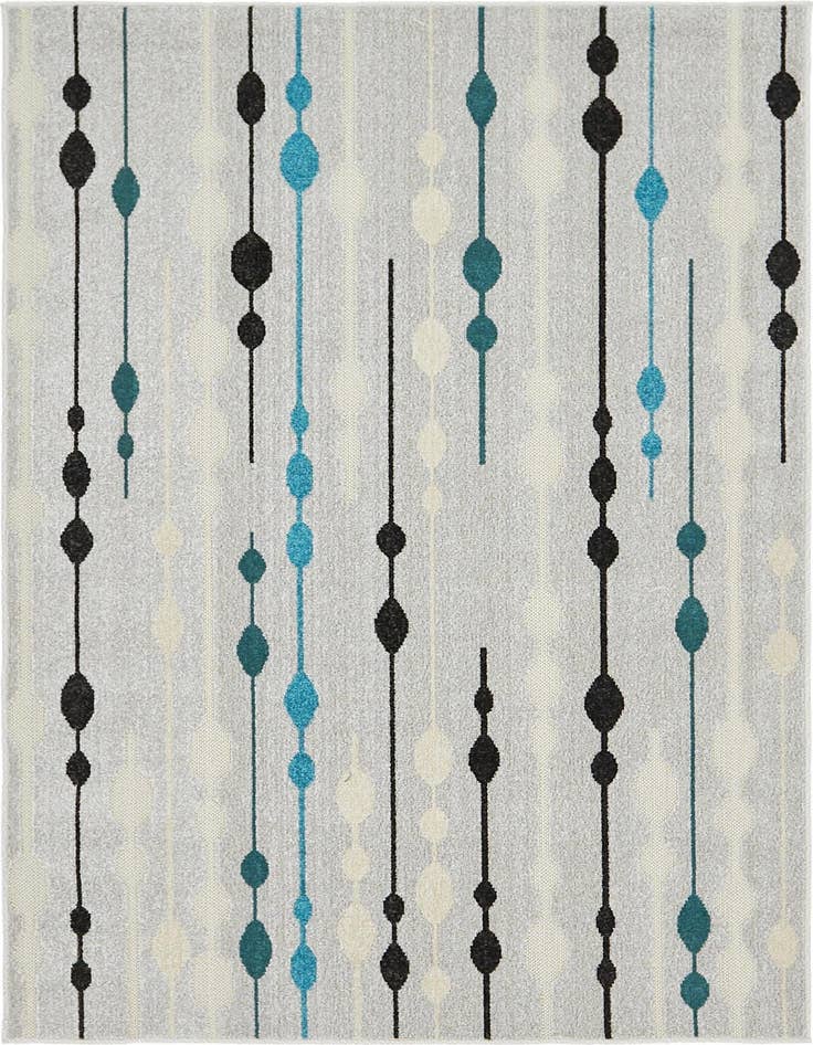 Detail image of 4' x 6' Easy-Clean Modern Indoor / Outdoor Rug