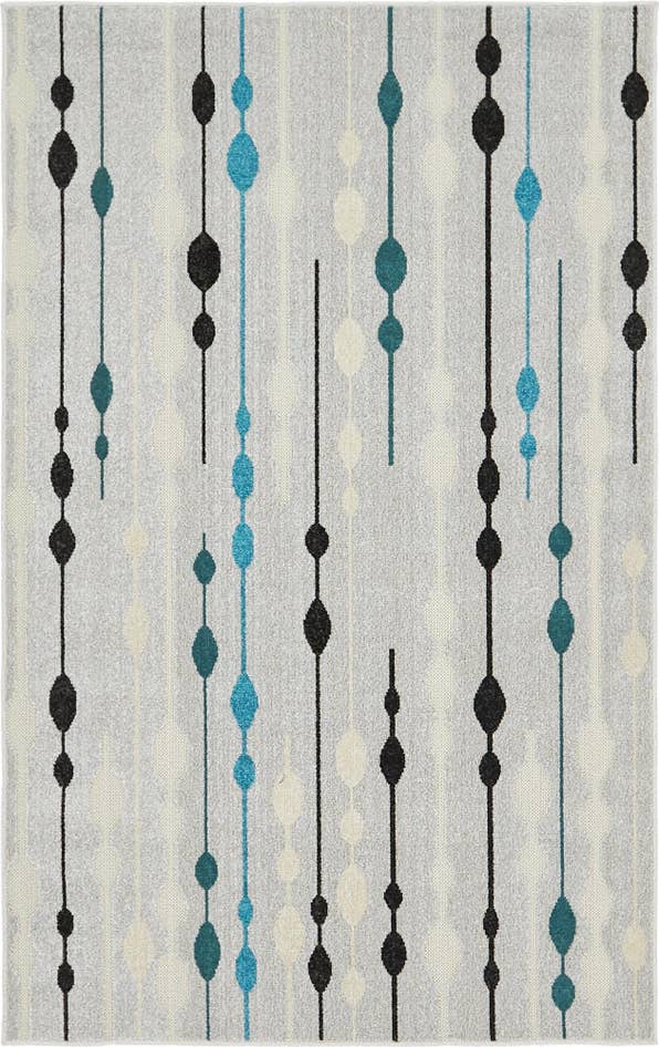 Detail image of 4' x 6' Easy-Clean Modern Indoor / Outdoor Rug