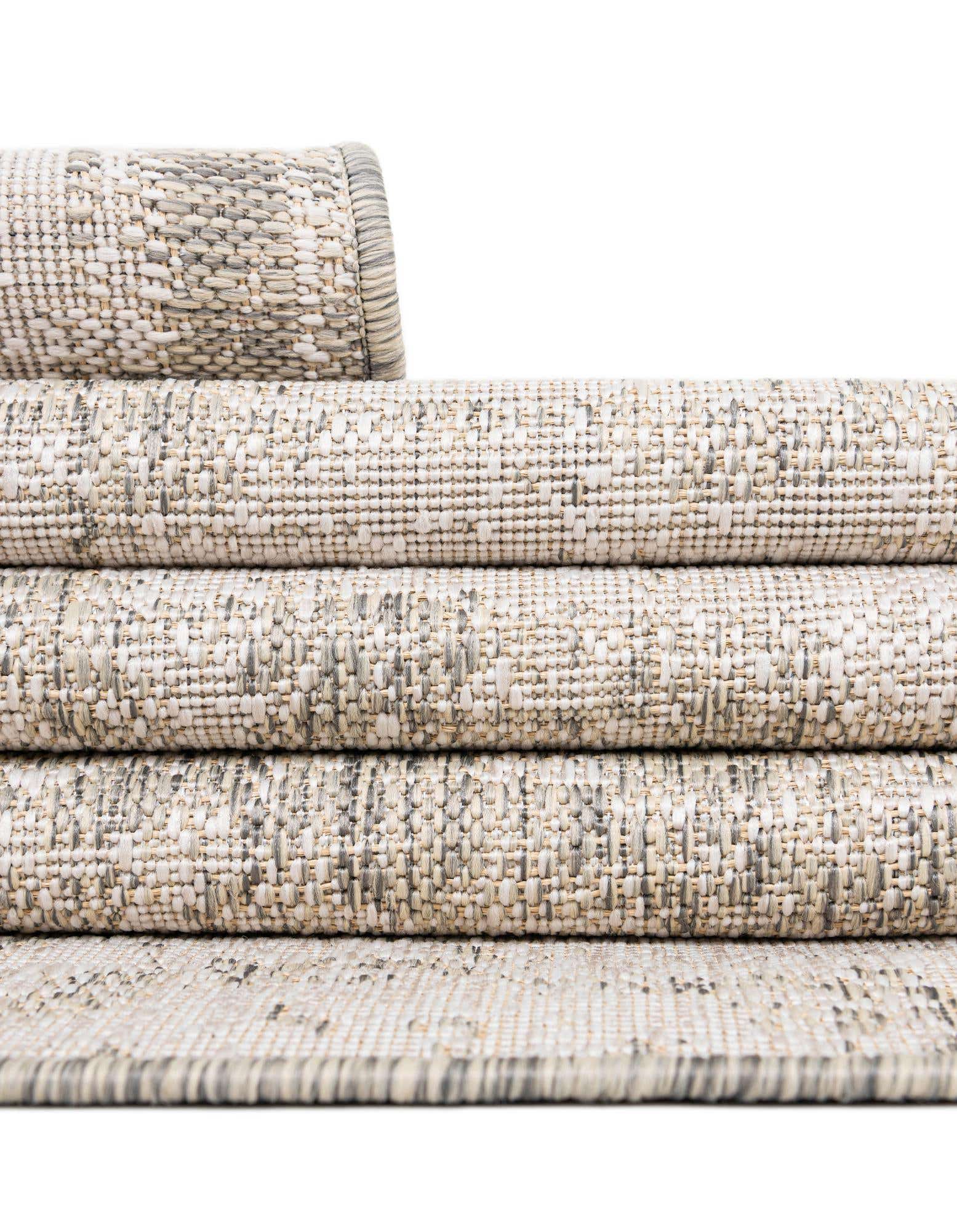 Custom Gray Easy-Clean Modern Indoor / Outdoor Rug