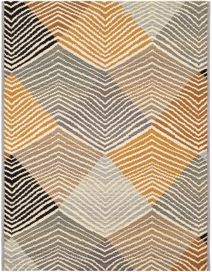 Detail image of 2' x 3' Easy-Clean Modern Indoor / Outdoor Rug