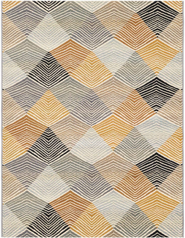 Detail image of 4' x 6' Easy-Clean Modern Indoor / Outdoor Rug