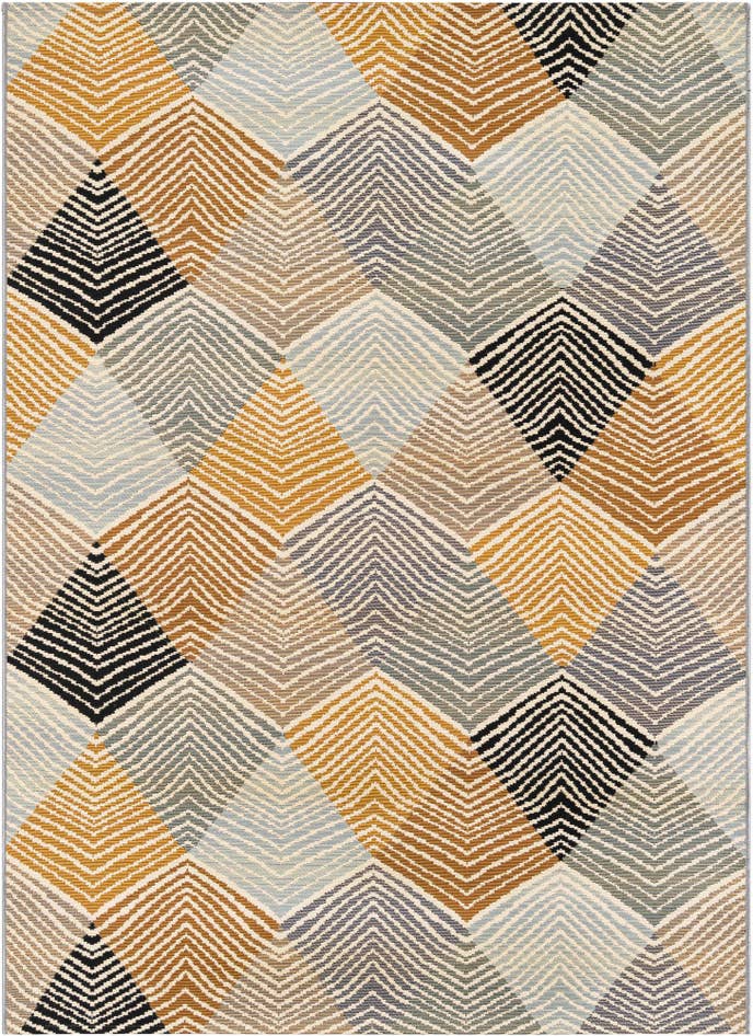 Detail image of 5' x 7' Easy-Clean Modern Indoor / Outdoor Rug