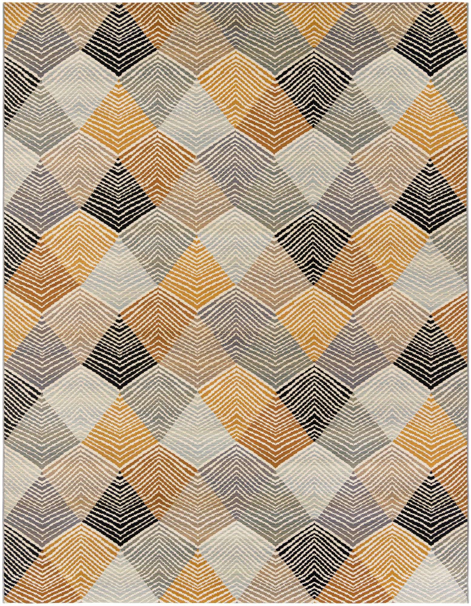 7' 10 x 10' Easy-Clean Modern Indoor / Outdoor Rug