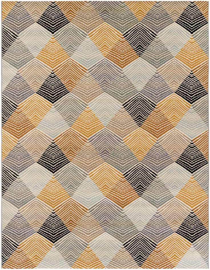 Detail image of 7' 10 x 10' Easy-Clean Modern Indoor / Outdoor Rug