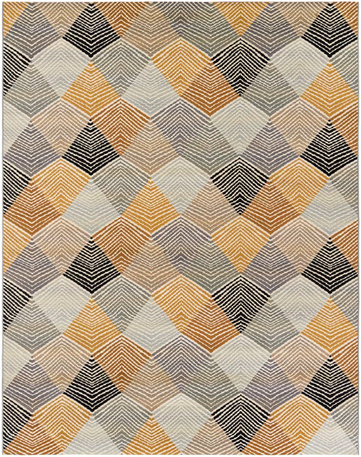 Detail image of 7' 10 x 10' Easy-Clean Modern Indoor / Outdoor Rug