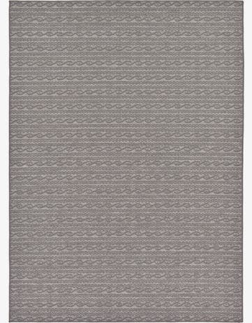 Gray Easy-Clean Modern Indoor / Outdoor Rug