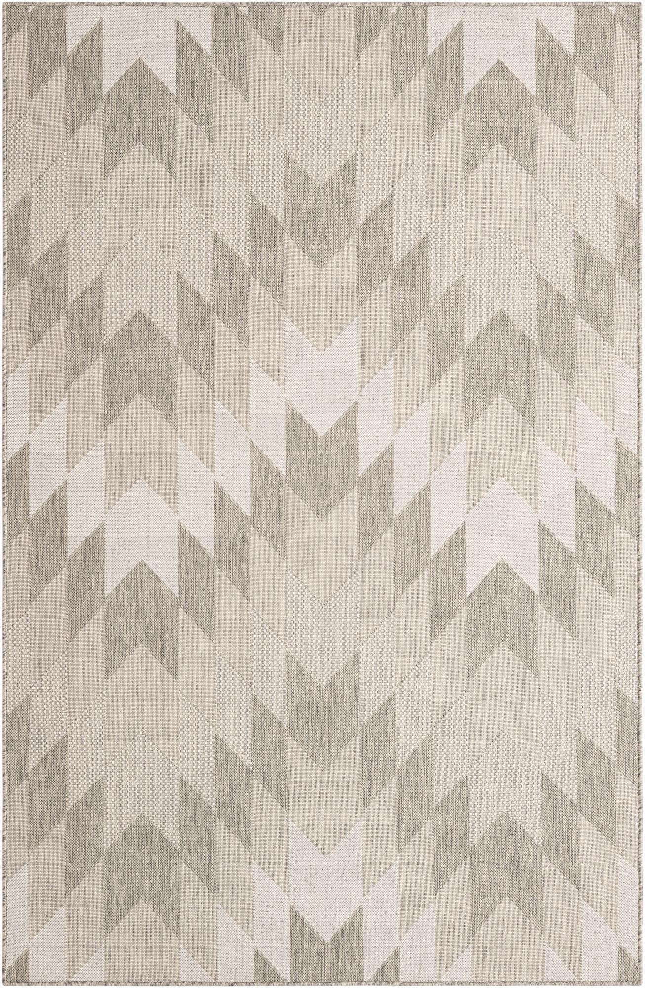 5' 3 x 8'  Washable Modern Indoor / Outdoor Rug