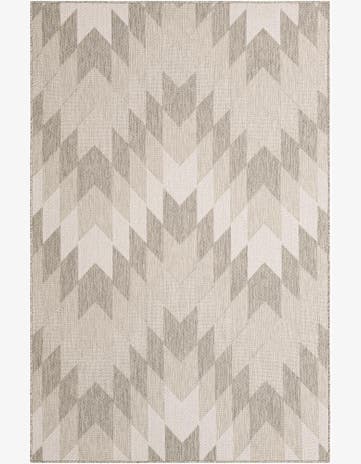 Gray Easy-Clean Modern Indoor / Outdoor Rug