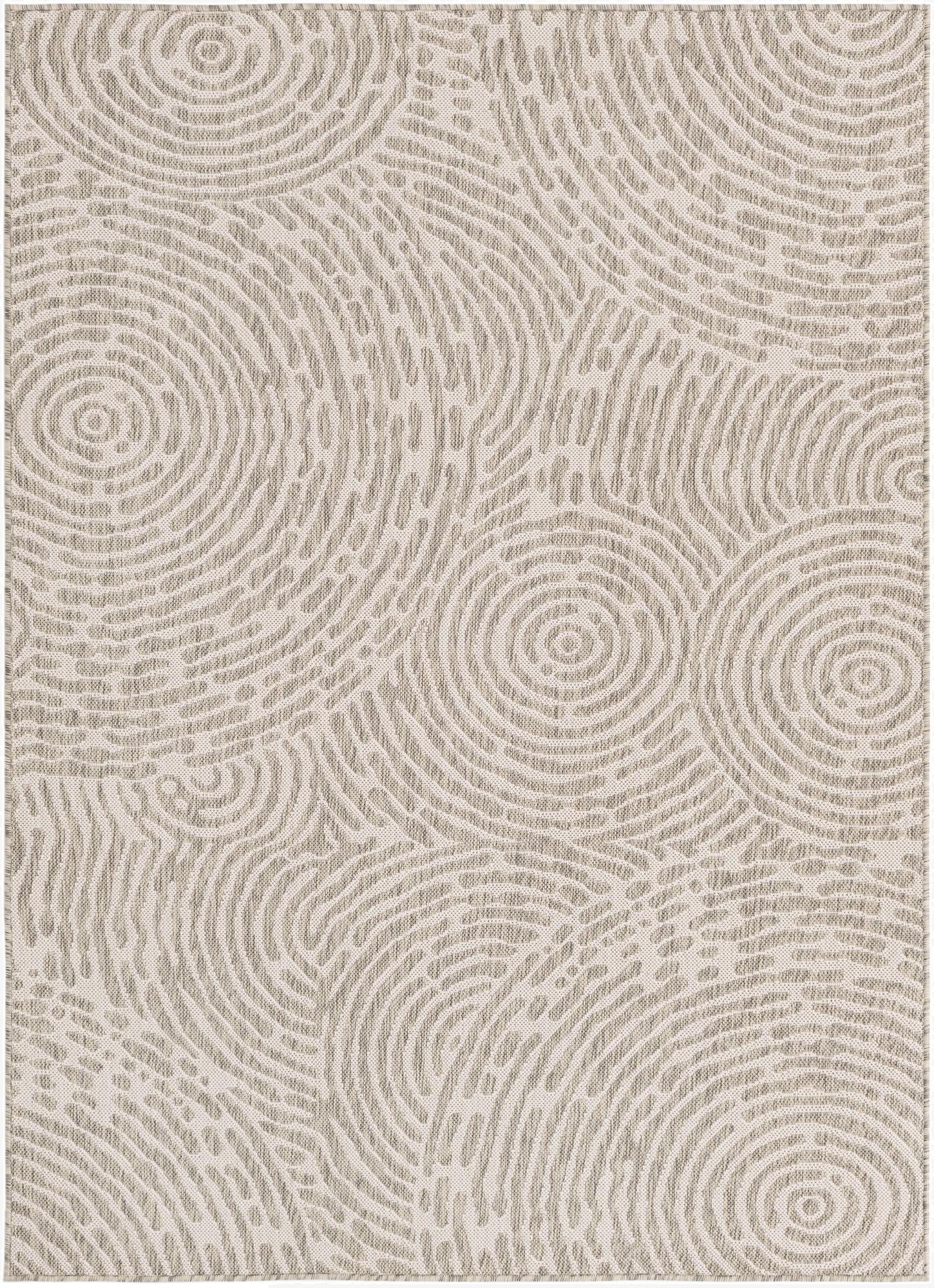 5' 3 x 7'  Washable Modern Indoor / Outdoor Rug