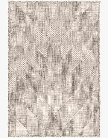 Gray Easy-Clean Modern Indoor / Outdoor Rug