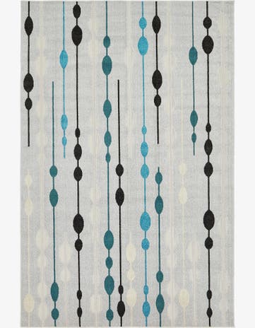 Gray Easy-Clean Modern Indoor / Outdoor Rug