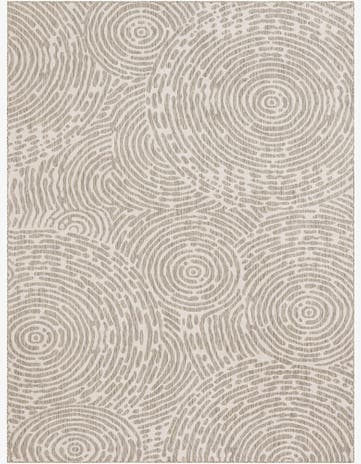 Gray Easy-Clean Modern Indoor / Outdoor Rug