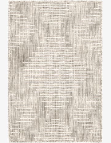 Gray Easy-Clean Modern Indoor / Outdoor Rug