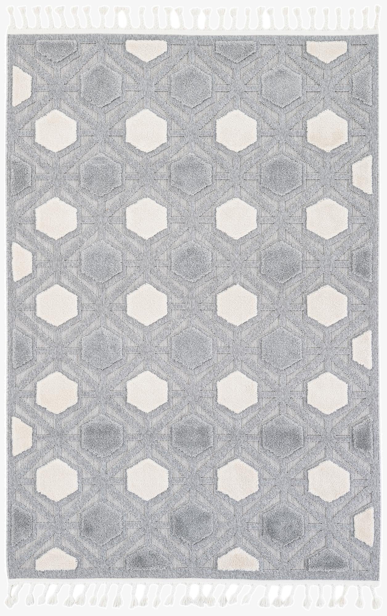 5' 3 x 7' 8  Washable Modern Indoor / Outdoor Rug