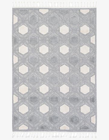 5' 3 x 7' 8 Easy-Clean Modern Indoor / Outdoor Rug