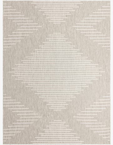 Gray Easy-Clean Modern Indoor / Outdoor Rug