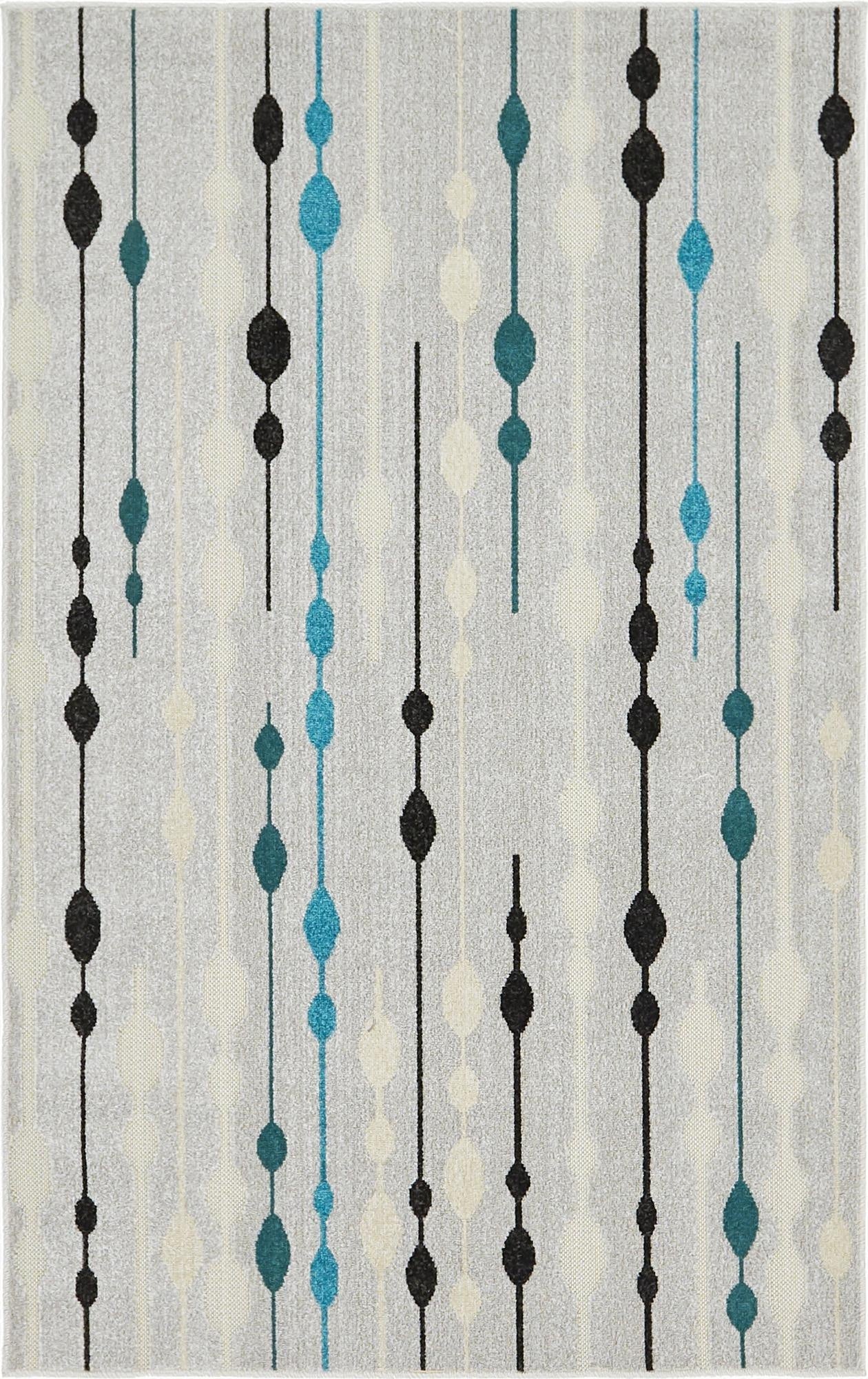 4' x 6'  Washable Modern Indoor / Outdoor Rug