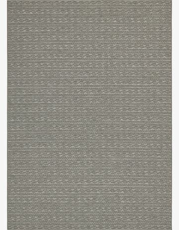 Gray Easy-Clean Modern Indoor / Outdoor Rug