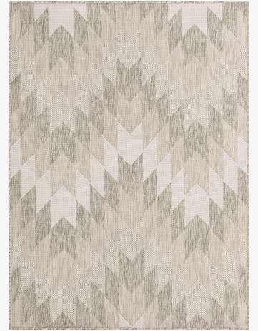 Gray Easy-Clean Modern Indoor / Outdoor Rug