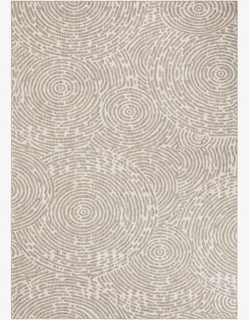Gray Easy-Clean Modern Indoor / Outdoor Rug