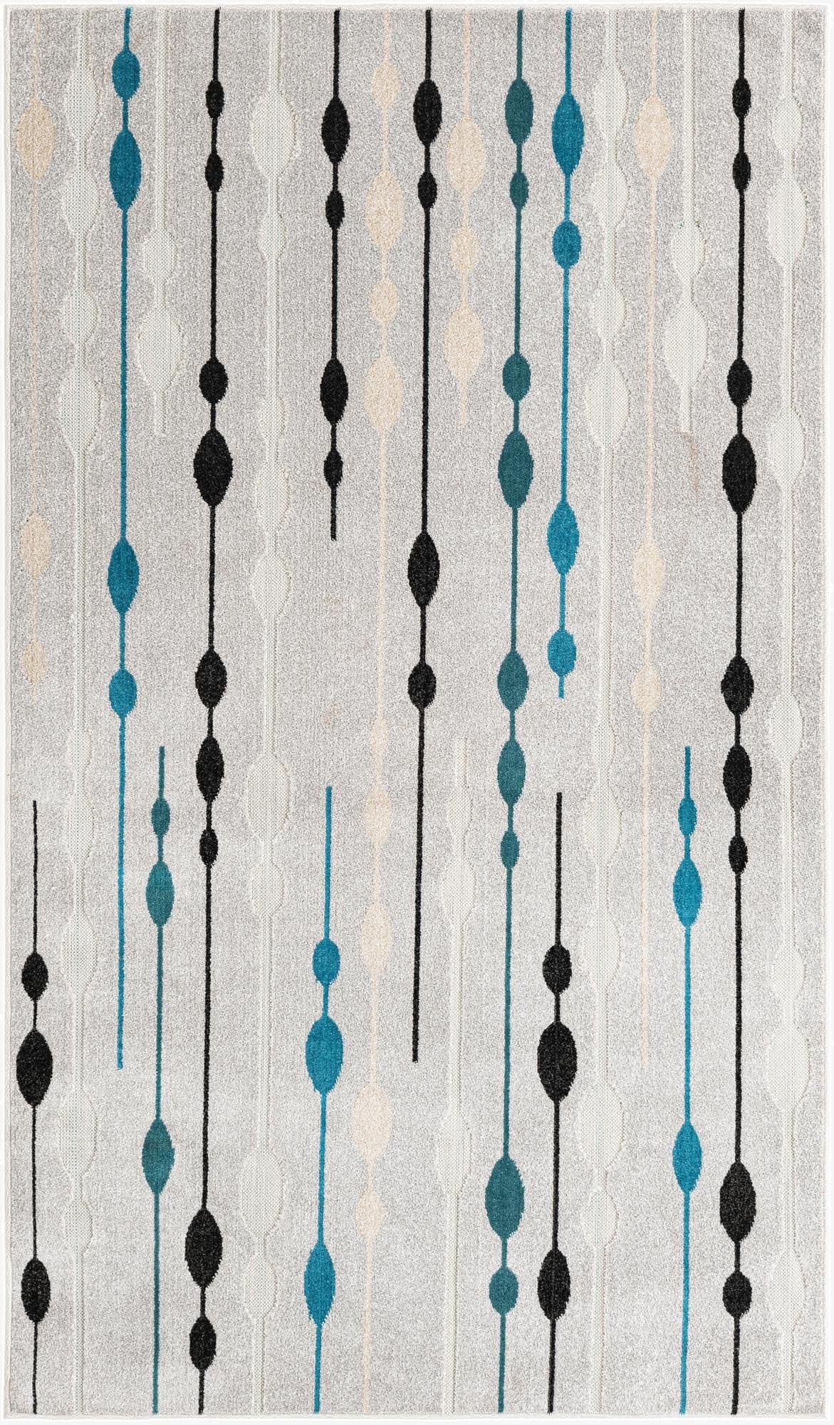 5' x 8'  Washable Modern Indoor / Outdoor Rug