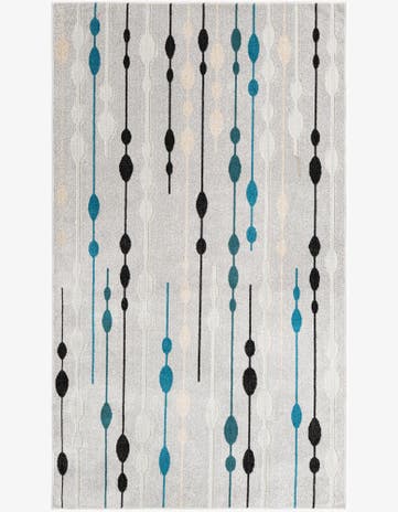 Gray Easy-Clean Modern Indoor / Outdoor Rug