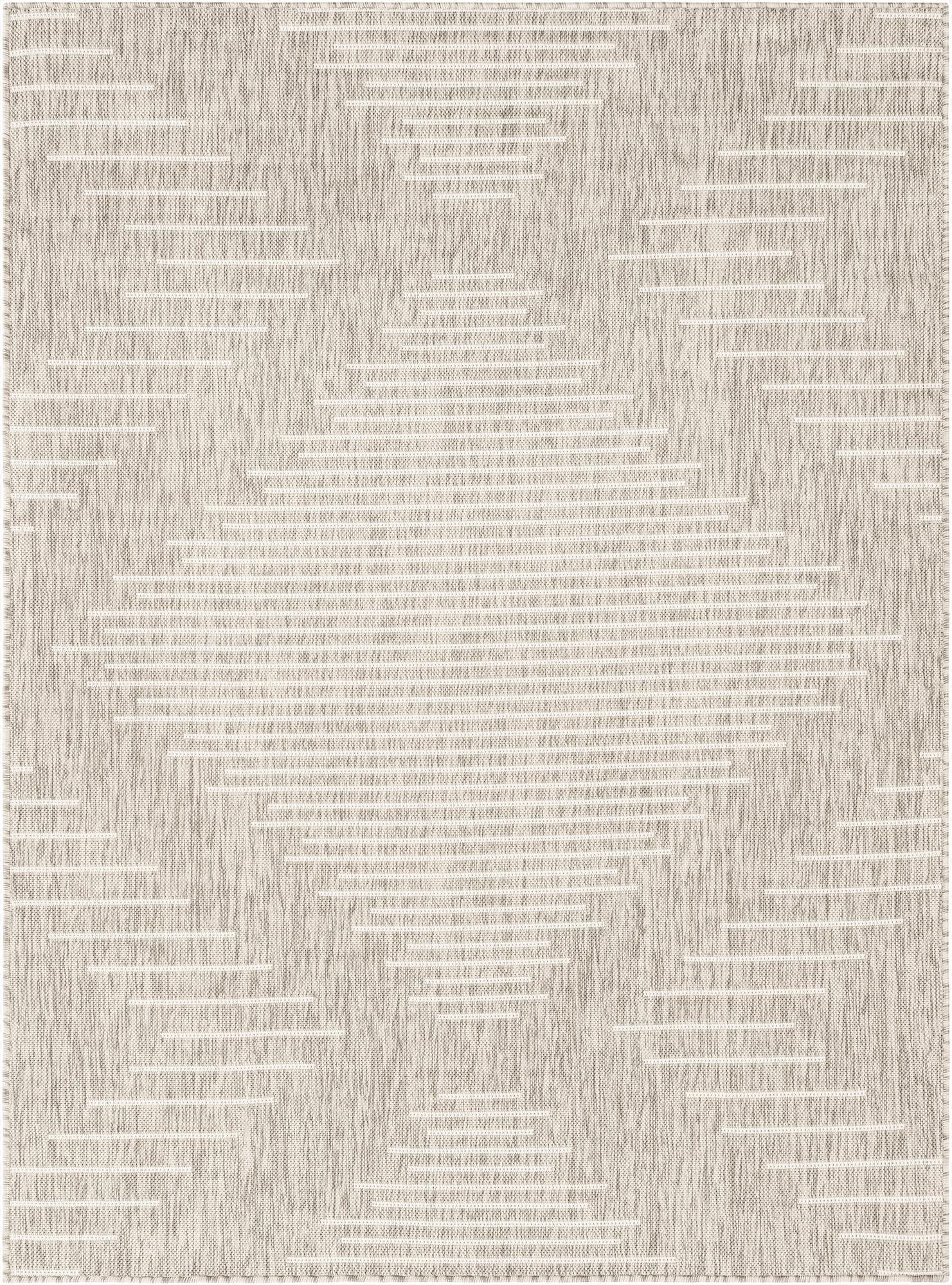 5' 3 x 7'  Washable Modern Indoor / Outdoor Rug