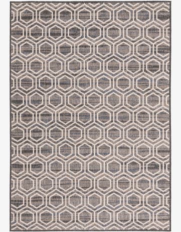 5' 3 x 7' 8 Easy-Clean Modern Indoor / Outdoor Rug