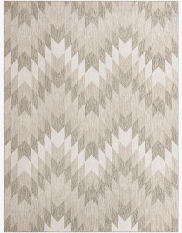 Gray Easy-Clean Modern Indoor / Outdoor Rug