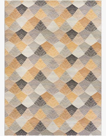 Gray Easy-Clean Modern Indoor / Outdoor Rug