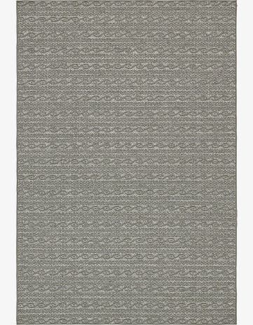Gray Easy-Clean Modern Indoor / Outdoor Rug