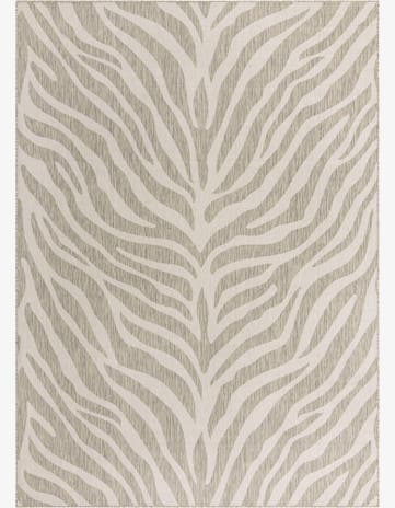 Gray Easy-Clean Safari Indoor / Outdoor Rug