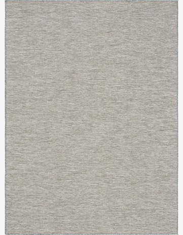 Gray Easy-Clean Solid Indoor / Outdoor Rug
