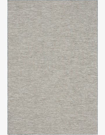Gray Easy-Clean Solid Indoor / Outdoor Rug