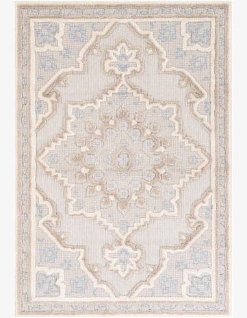 5' 2 x 7' 5 Easy-Clean Traditional Indoor / Outdoor Rug