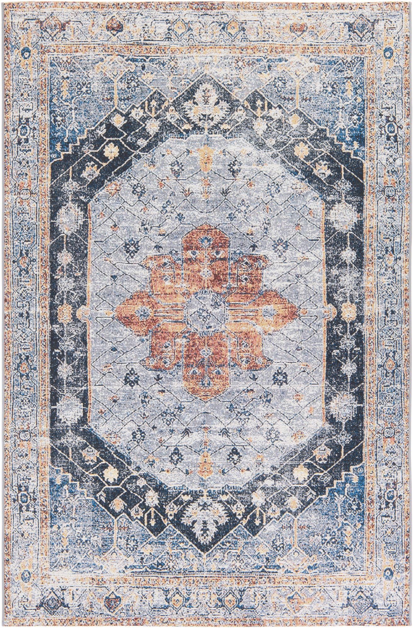 5' 2 x 7' 10 Easy-Clean Traditional Indoor / Outdoor Rug
