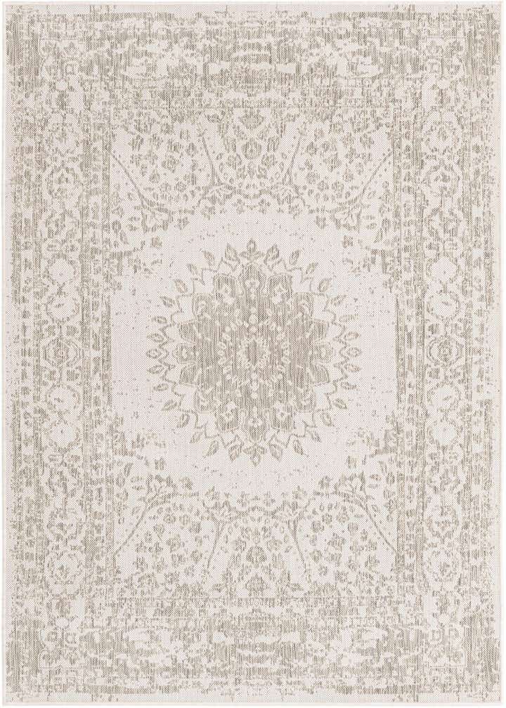 5' 3 x 7' Easy-Clean Traditional Indoor / Outdoor Rug
